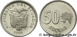 ÉQUATEUR 50 Sucres emblème / coiffe 1991  SPL