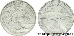 COMOROS 5 Francs poisson coelacanthe / cocotiers 1992 Paris