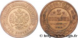 RUSSIE 3 Kopecks aigle bicéphale 1868 Saint-Petersbourg