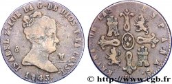 SPAGNA 8 Maravedis Isabelle 1843 Jubia