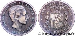 ESPAGNE 10 Centimos Alphonse XII 1878 Oeschger Mesdach & CO