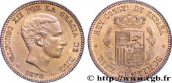 ESPAGNE 10 Centimos Alphonse XII 1878 Oeschger Mesdach & CO