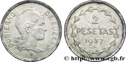 ESPAGNE - PAYS BASQUE 2 Pesetas Gouvernement d’Euskadi 1937 Bruxelles