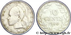 LIBERIA 10 Cents femme africaine 1970