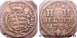 ALLEMAGNE - SAXE-HILDBURGHAUSEN 1 Heller écu de Saxe 1788