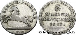 ALLEMAGNE - HANOVRE 3 Mariengroschen Royaume de Hanovre cheval 1818