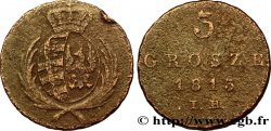 POLOGNE 3 Grosze Grand Duché de Varsovie, armes de Saxe et de Pologne 1813 Varsovie