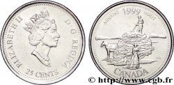 CANADá
25 Cents série du Millénium - Août : Elisabeth II / moissons 1999