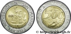 SAN MARINO 500 Lire Terre de refuge en 1944 1991 Rome - R