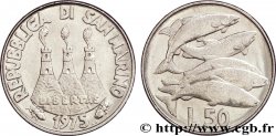 SAINT-MARIN 50 Lire vue des 3 chateaux / saumons 1975 Rome - R