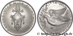 VATICANO Y ESTADOS PONTIFICIOS 100 Lire armes / colombe de la paix an XI du pontificat de Paul VI 1973 Rome