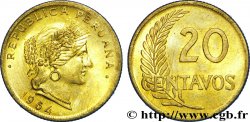 PERU 20 Centavos 1964