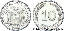 ECUADOR 10 Centavos emblème 1964 