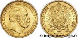 DEUTSCHLAND - PREUßEN 20 Mark royaume de Prusse Guillaume Ier, 1e type / aigle héraldique 1872 Francfort - C