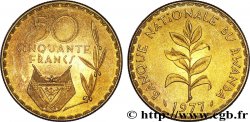 RWANDA 50 Francs emblème / plant de café 1977  SPL