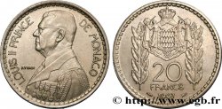 MONACO 20 Francs prince Louis II / armes 1947 Paris