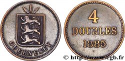 GUERNSEY 4 Doubles armes du baillage de Guernesey 1885 Heaton - H