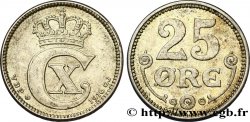 DANEMARK 25 Ore monogramme de Christian X roi du Danemark 1916 Copenhague