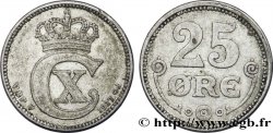 DENMARK 25 Ore monogramme de Christian X roi du Danemark 1917 Copenhague