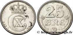 DENMARK 25 Ore monogramme de Christian X roi du Danemark 1919 Copenhague