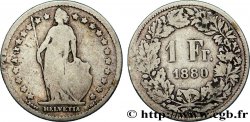 SUISSE 1 Franc Helvetia 1880 Berne - B