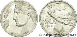 ITALIE 20 Centesimi  Italie / allégorie de la Liberté 1912 Rome - R TTB