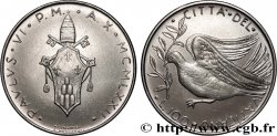 VATIKANSTAAT UND KIRCHENSTAAT 100 Lire armes / colombe de la paix an X du pontificat de Paul VI 1972 Rome