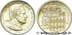 MONACO 1/2 Franc Rainier III / écu couronné 1978 Paris