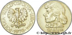 POLAND 10 Zlotych aigle / Tadeusz Kosciuszko, chef de l’insurrection polonaise de 1794 1970 Varsovie