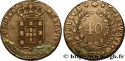 PORTUGAL 1 Pataco (40 Réis) frappe au nom de Marie II (Maria) 1833