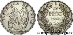 CHILE 1 Peso condor 1910 Santiago - S°