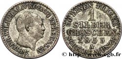 ALLEMAGNE - PRUSSE 1 Silbergroschen Royaume de Prusse Frédéric-Guillaume IV 1855 Berlin