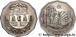 MACAO 5 Patacas église St Paul et jonque 2007 Llantrisant
