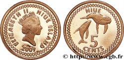 NIUE 5 Cents Elisabeth II / baleines 2009