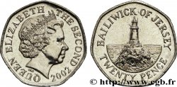 ISLA DE JERSEY 20 Pence Elisabeth II / phare de Crobière 2002