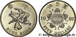 HONG-KONG 5 Dollars Région Administrative Spéciale : orchidée 1997