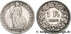 SUISSE 1 Franc Helvetia 1908 Berne - B