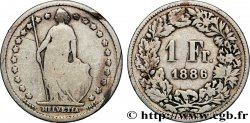 SWITZERLAND 1 Franc Helvetia 1886 Berne