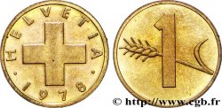 SUIZA 1 Centime Croix Suisse / épi d’avoine 1978 Berne - B