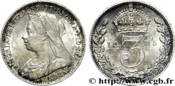 REINO UNIDO 3 Pence Victoria “Old Head” 1895
