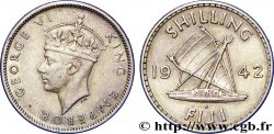 FIJI 1 Shilling Georges VI / voilier traditionnel 1942 San Francisco - S