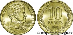 CILE 10 Pesos Bernardo O’Higgins 1992 Santiago - S°