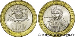 CHILE
100 Pesos indienne mapuche / emblème 2001 Santiago - S°