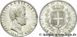 ITALY - KINGDOM OF SARDINIA 5 Lire Charles Albert, roi de Sardaigne 1844 Gênes