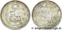 PERU 1 Sol emblème / “Liberté” 1872 Lima
