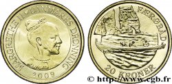 DANEMARK 20 Kroner série des navires : reine Margrethe II / le bateau des îles Féroé 2009  SPL