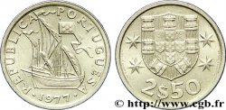 PORTUGAL 2 1/2 Escudos emblème / voilier 1977 