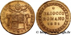 VATICAN ET ÉTATS PONTIFICAUX 1 Baiocco frappé au nom de Grégoire XVI an I 1831 Rome