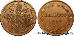 VATICAN ET ÉTATS PONTIFICAUX 1 Baiocco armes du vatican frappé au nom de Pie IX an I 1847 Bologne - B