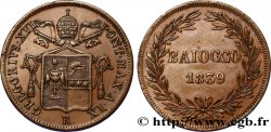 VATICAN ET ÉTATS PONTIFICAUX 1 Baiocco armes du vatican frappé au nom de Grégoire XVI an IX 1839 Rome